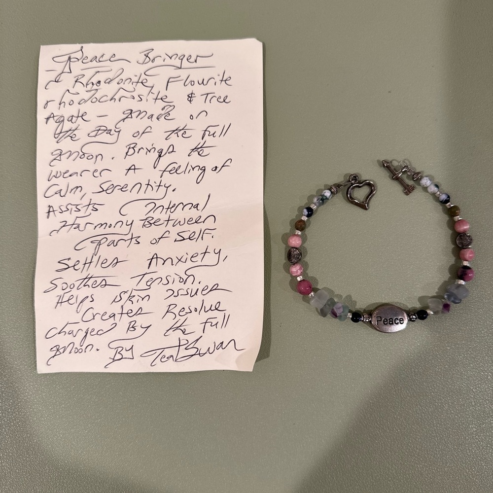 Authentic Peace Bringer Teal Swan Bracelet